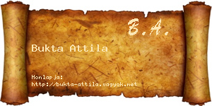 Bukta Attila névjegykártya