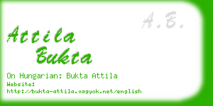 attila bukta business card